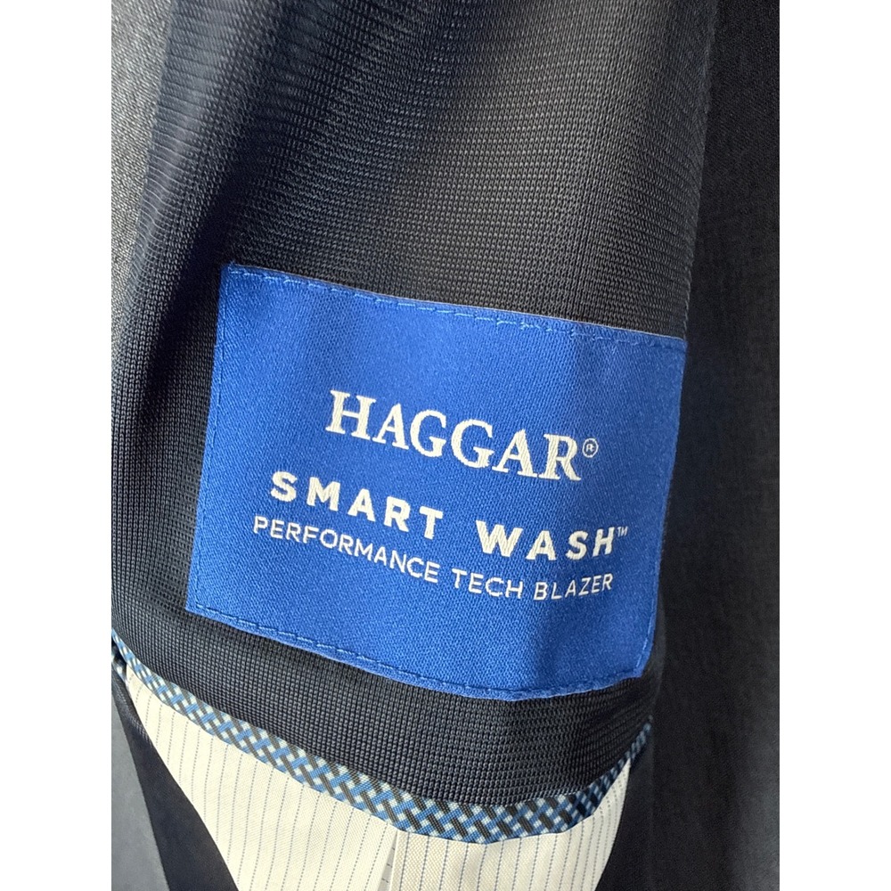 Haggar Smart Wash Performance Tech Blazer Mens XL Navy NEW 48-50 R Tailored Fit - Picture 5 of 16